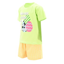 Unique Baby Conjunto de pantalones cortos de Pascua para niños, Huevos de Pascua, 7 Años