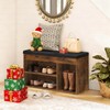 HOOBRO Shoe Storage Bench with Padded Cushion, Entryway Bench with