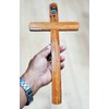 StonKraft Jesus Christ Cross Catholic Wooden Crucifix for Wall, Church