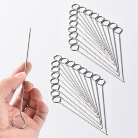 6Inch Turkey Pins,Alele Poultry Lacers Stainless Steel Skewers for Trussing Turkey and Poultry (12p)