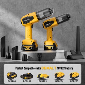 3 in 1 Handheld Car Vacuum Compatible with Dewalt 20V Battery with 21000pa Strong Suction, Handheld Vacuum Cordless & Blower with 200W Brushless Motor, Mini Vacuum Cleaner for Car, Home (No Battery)