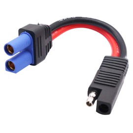 SAE to EC5 Cable EC5 Female Plug Connector to SAE Power Automotive Adapter Cable 12AWG for Solar Panel Battery Gender Charging（15cm/6inch）