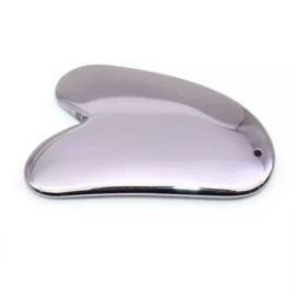 Terrahearts [쓰리몰] 테라헤르츠 괄사 마사지기 구아샤 스톤 바디 얼굴마사지기 + 케이스 Threemall Terahertz Guasha Massager Gua Sha Stone Body Face Massager + Case [Silver Gray]