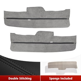 Front Door Panel Insert Cover Replacement for Honda Pilot 2009 2010 2011 2012 2013 2014 2015, Left and Right Side, Vinyl Leather Upholstery, Anti-scratch, Black