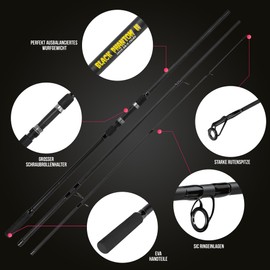 Black Phantow II Carp Rod 3.60 m 2.5-2.75 lbs - Timeless Design, Balanced Action