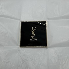 YVES Saint Laurent Beauty Mirror Black With Gold Trim & YSL Logo
