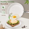 SAKAMOSH 8 Inch Nonstick Ceramic Frying Pan, Tri-Ply Stainless Steel