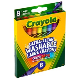 Crayola Ultra Clean Large Washable Crayons, School Supplies, 8 Count