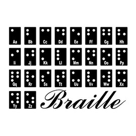 Laminated Braille Writing System Reference Chart Not Raised Alphabet Educational Classroom Teacher Learning Homeschool Display Supplies Teaching Aide Poster Dry Erase Sign 12x18