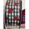 Valentines Valentine’s Crafts Red Hearts On White Satin Ribbon:1.5 Inch/10yd(1