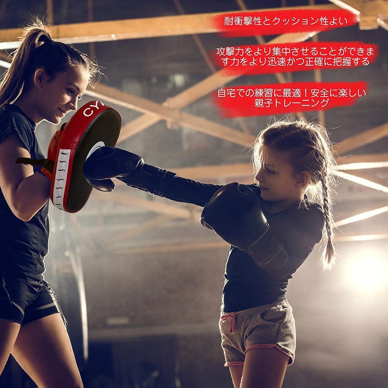 DEWEL 2 Pcs Punching Mitts Boxing Mitts Gloves Kickboxing Lightweight