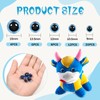 TOAOB 50pcs Blue Sew On Eyes 9mm to 15mm Plastic
