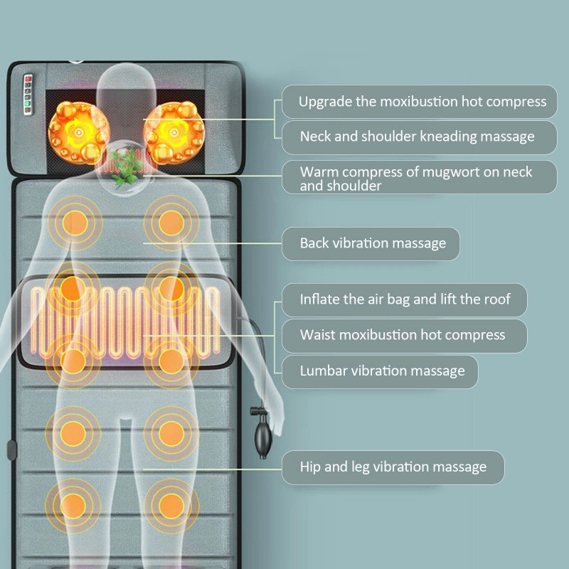 NORT Electric Full Body Heated Massage Mat Neck Back Heating