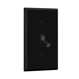 ENERLITES Toggle Light Switch with Wall Plate, 3-Way or Single Pole, 15A 120-277V, Grounding Screw, Residential Grade, UL Listed, 83150-BKWP-10PCS, Black, 10 Pack