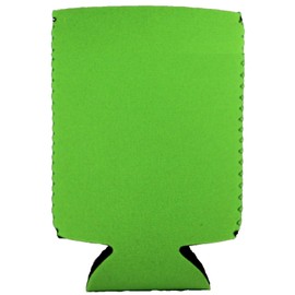 Blank 8.4 oz. Neoprene Collapsible Mini Slim Coolie (4, Bright Green)