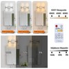 Ditoon Modern Brushed Nickel 4-Lights Bathroom Vanity Light, LED Bathroom