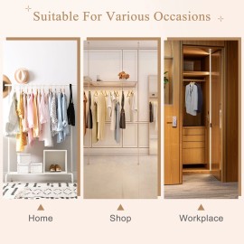 50 Pack Premium Wooden Hangers Non-Slip Coat Clothes Hangers w/360° Swivel Hook