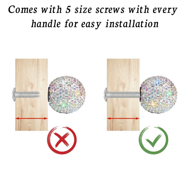 SAVORI Cabinet Knob Crystal Dresser Cupboard Drawer Wardrobe Door Knobs