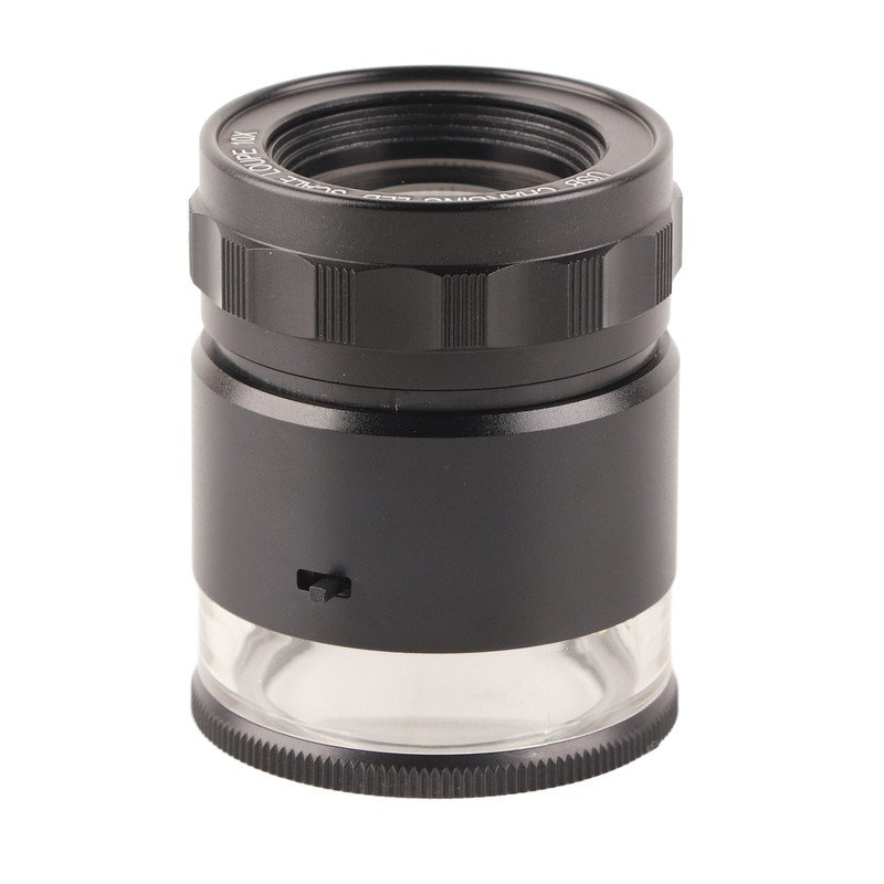 Illuminated Jewelers Loupe 6 LEDs 10X Rechargeable 28mm Field LED