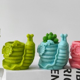 Silicone Snail Pot Mold - Animal Silicone Resin Casting Molds for Candle & Resin & Soap Craft Supplies