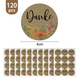 COLOFALLA Pack of 120 Thank You Stickers for Envelopes Card Invitations Birthday Packaging Wedding Stickers Thank You Stickers Christmas Stickers