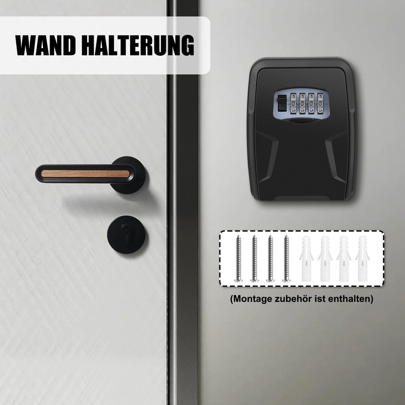 Diyife Large Key Safe for Wall Mounting, Weatherproof Key Box