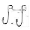 NORSON-NADISHA 2PCS Over Door Hook Hanger Stainless Steel Shower Towel