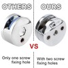 AccEncyc Upgraded 3-5mm Frameless Mirror Mounting Hardware 8 Pack Dual-Screw
