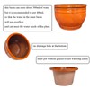 Dphagesy African Violet Pots Self Watering Round Ceramic Violet Pot