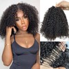 Human Crochet Afro Hair Kinky Curly Pre Separated Feather Extensions