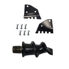 Auger Point to Fit 9"" and 12"" Post Hole Digger & 12"" Serrated Auger Edges Farmer Bob's Parts 50100-50400, Black