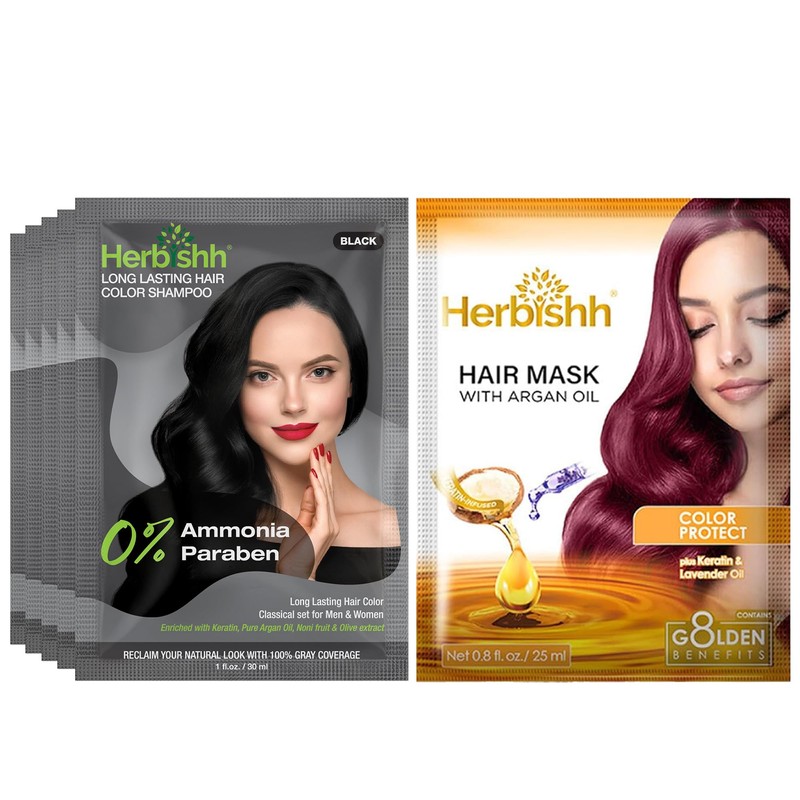 Herbishh Travel Pack Champú de tinte para el cabello en