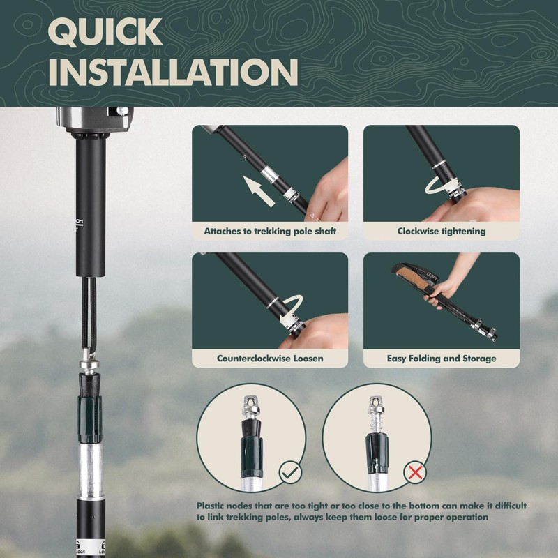GPTCAMP Walking Sticks,Trekking Poles Collapsible Hiking Poles,Lightweight Folding Travel Walking