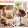 Reallnaive 4 Set Stainless Steel Ice Cream Cup with Forks
