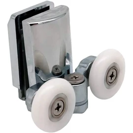Zinc Alloy Shower Door Twin Rollers Runners - Set of 2 -Bottom (8-10mm) (Lower Wheel (23mm) 2pcs)