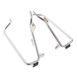 TCT-MOTORPARTS Saddlebag Support Brackets Guard Fit for Harley Touring Road King Glide FLHR FLTR 2009-2013 FLHX FLHXSE FLTRU FLTRX FLTRXSE Chrome