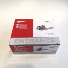 Shield Security Entrance Lockset Square Straight Lever Style Satin Nickel Finish