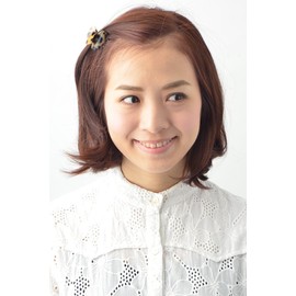 VingTAINE H-644-BE Tortoise Shell Style Simple Mini Clip Hair Claw Hair Claw Marble Hair Accessories, Beige