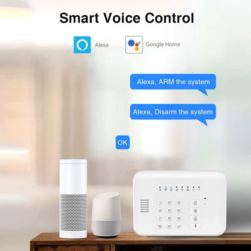 Security Alarm System Kit Auto Dial GSM+WiFi Home Security Wireless