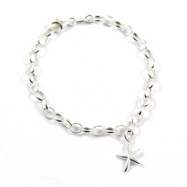 Starfish Bracelet, Sterling Silver, Medium
