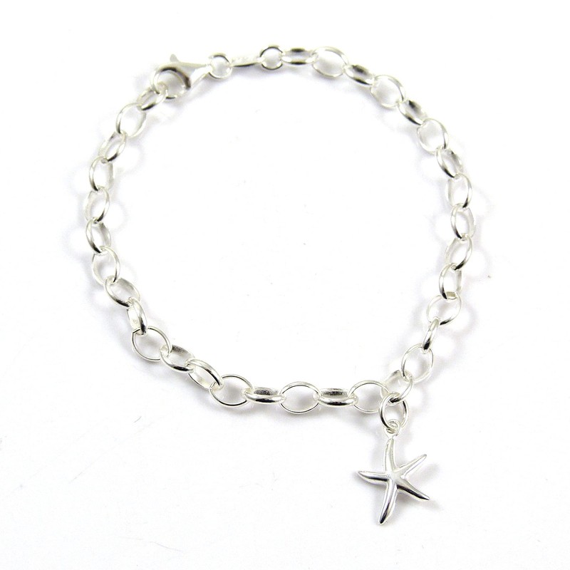 Starfish Bracelet, Sterling Silver, Medium