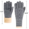 Simplicity Women's Gloves Three Fingers Knit Touchscreen Gloves, Grey