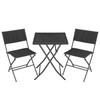 NUU GARDEN Patio Set for 2 Folding Bistro Set Outdoor,