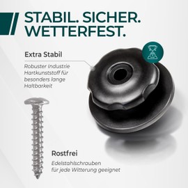 30 Round Buttons with Screws - Tarpaulin Buttons - Perfect for Attaching Trailer Nets and Tarpaulins