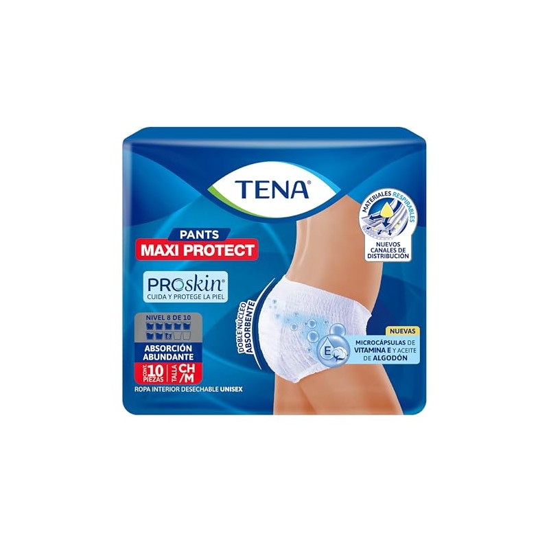 TENA Pants Maxi Protect; Ropa Interior Desechable para Incontinencia, Talla