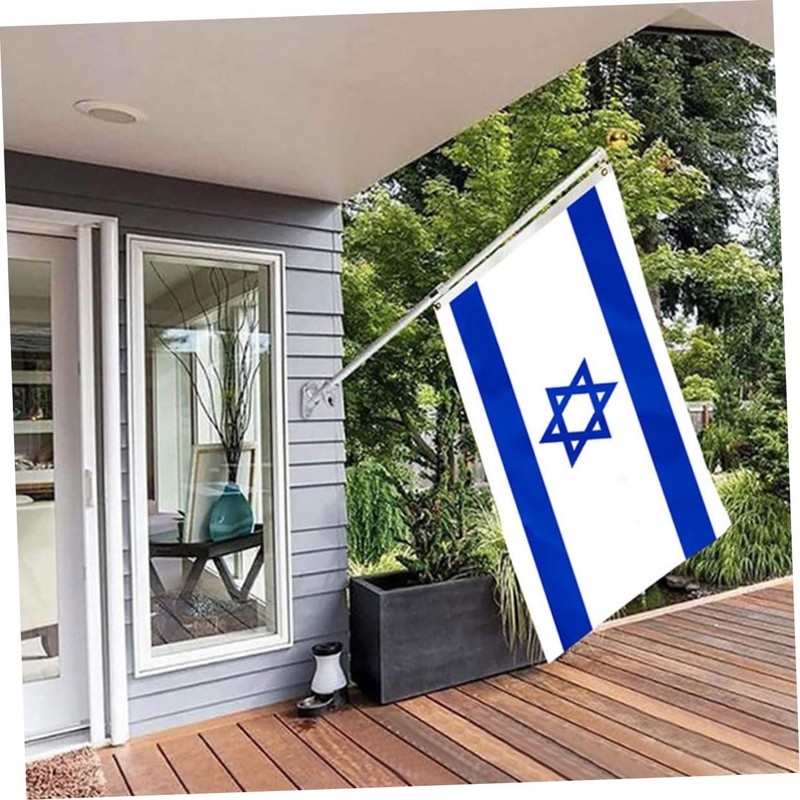 SUPVOX Medium Israel Flag Stand Decorative National Flag Yard Garden