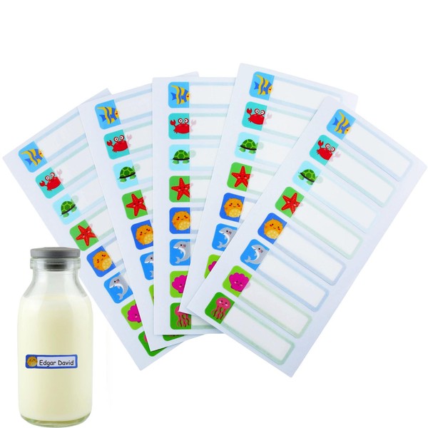 160pcs Waterproof Name Labels Personalize Water Bottles Stickers Back to