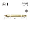 Vessel GM142565 Gold Double Sided Bit +1/-5 x 65 2