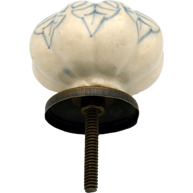 Nicola Spring Ceramic Cupboard Drawer Handle Knobs - Vintage Flower