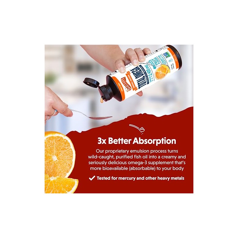 Barlean’s Seriously Delicious Total Omega, Orange Crème, 8-oz